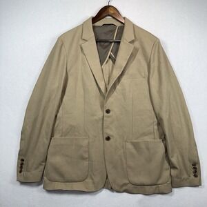 Bluffworks Blazer Mens 40R Slim Fit Hopsack Unstructured Travel Jacket Tan